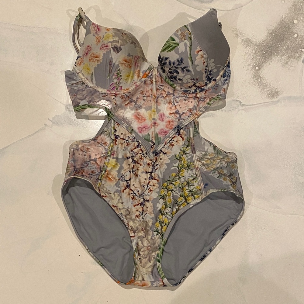 Floral Cutout One-Piece Swimsuit